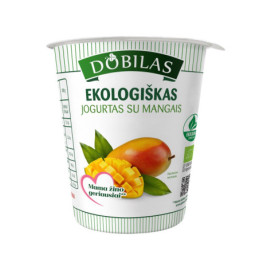 Ekologiškas jogurtas DOBILAS su mangais 3,1% rieb.,300g