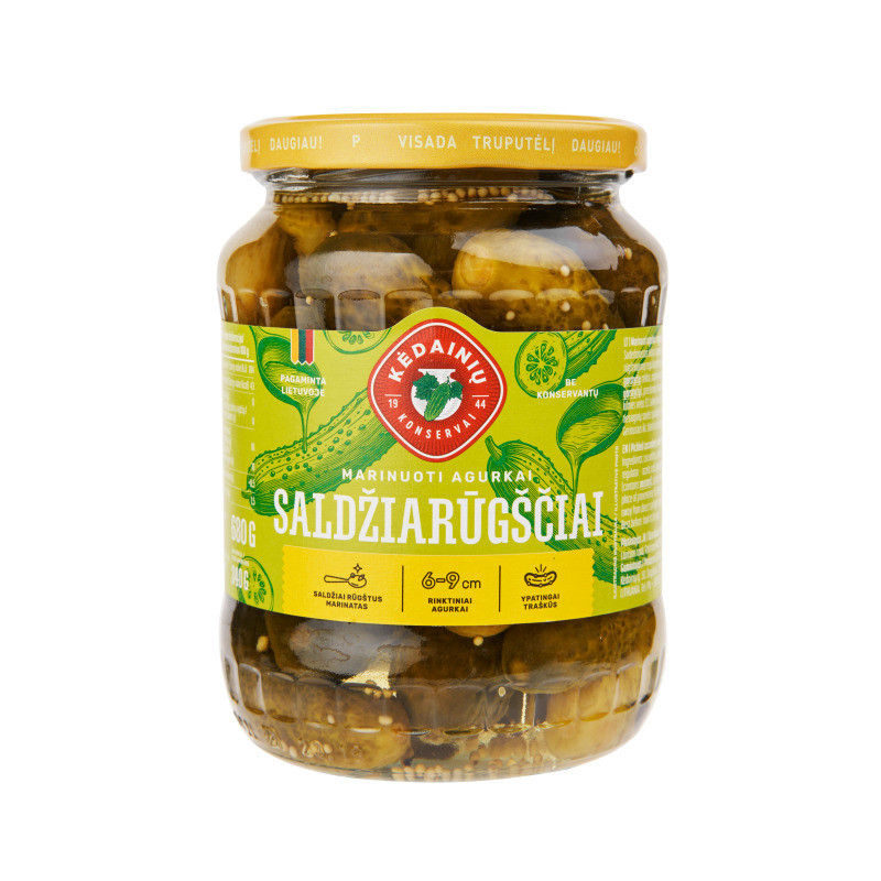 Marinuoti agurkai KKF saldžiarūgščiai, 680 g