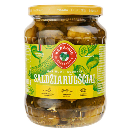 Marinuoti agurkai KKF saldžiarūgščiai, 680 g