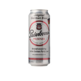 Alus PADERBORNER PILSENER, šviesusis, 4,8%, skard. 500 ml