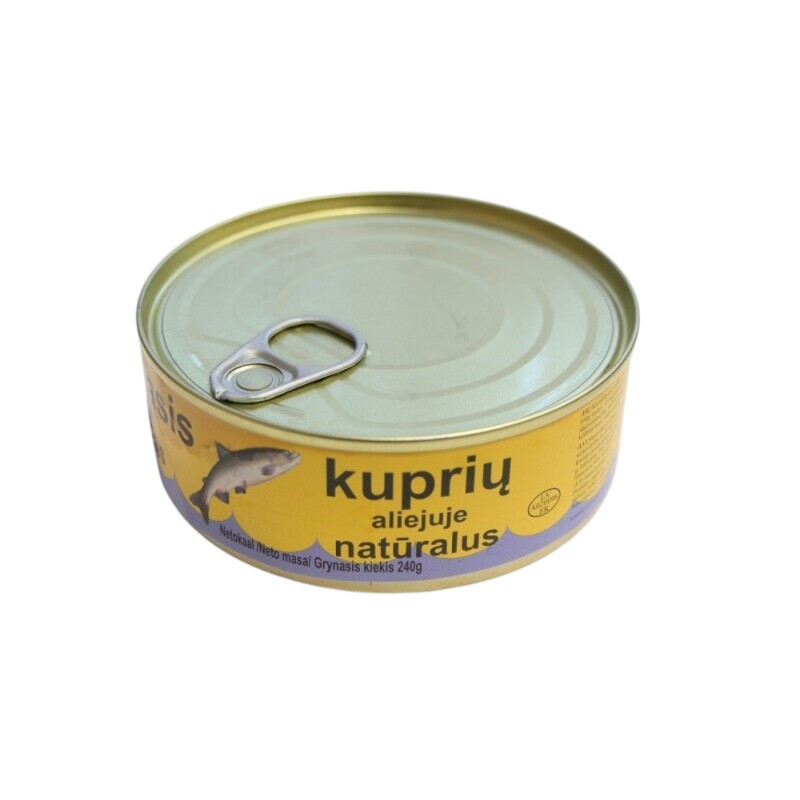 Kuprinė lašiša aliejuje, 240 g