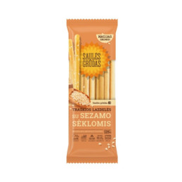 Traškios lazdelės SAULĖS GRŪDAS su sezamo sėklomis, 125 g