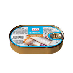 Skumbrių filė pomid.pad. su daržovėm VIČI,190 g