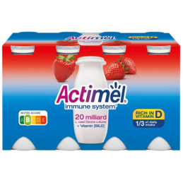 Jog. gėrimas ACTIMEL braškių sk., (8x100g), 800 g