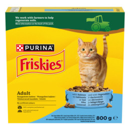 Sausas kačių ėdalas FRISKIES su jautiena ir darž., 800 g