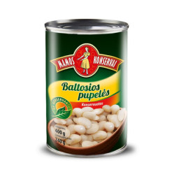 Baltosios pupelės konservuotos MAMOS KONSERVAI, 400 g