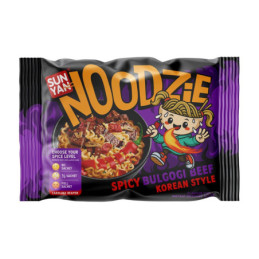 Užpilami aštrūs makaronai NOODZIE jautienos skonio, 120 g           