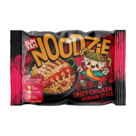 Užpilami aštrūs makaronai NOODZIE vištienos skonio, 120 g