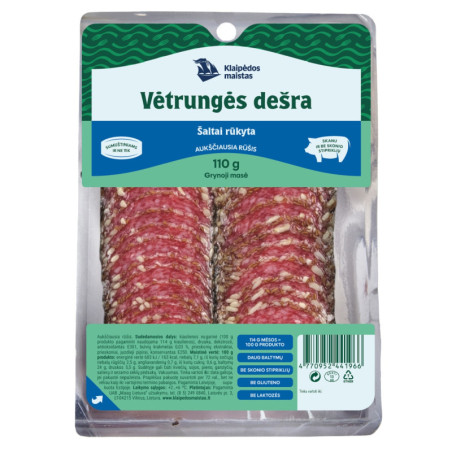 Šaltai rūkyta VĖTRUNGĖS dešra, pjaust., a. r., 110 g