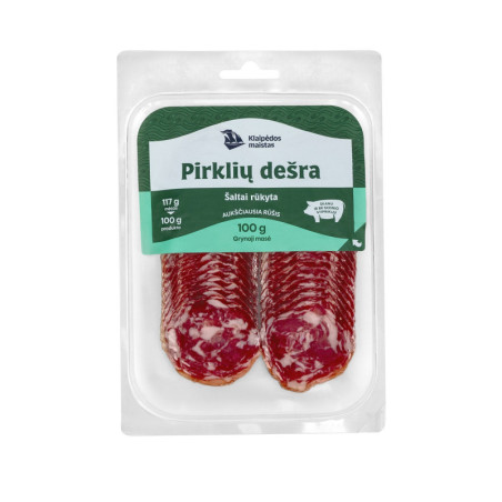 Š.r. dešra KLAIPĖDOS MAISTAS, PIRKLIŲ, pjaust., a.r., 100 g