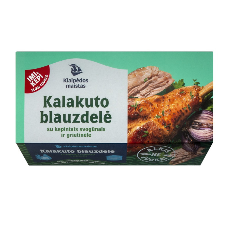 Lėtai virta kalakuto blauzdelė, kg