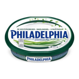 Tepamas varškės sūris PHILADELPHIA su česnaku, 125 g
