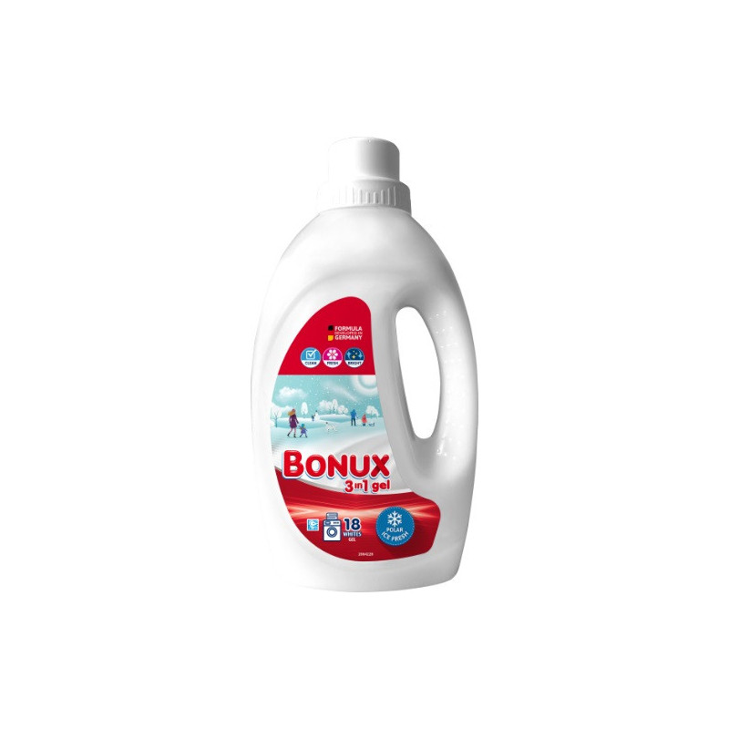 Skystas skalbimo gelis BONUX POLAR ICE FRESH, 18 skalb., 0.9 l