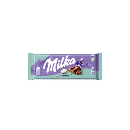 Pieninis šokoladas MILKA su kokosų įdaru, akytasis, 97 g
