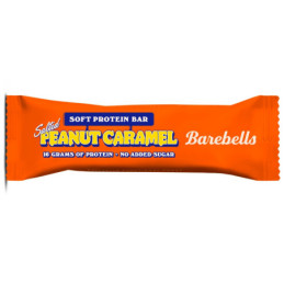 Baltyminis batonėlis su žemės riešutų gabalėliais ir karamele BAREBELLS, 55 g