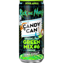 Gazuotas gaivusis gėrimas CANDY CAN Rick & Morty Green mix, 0.33 l