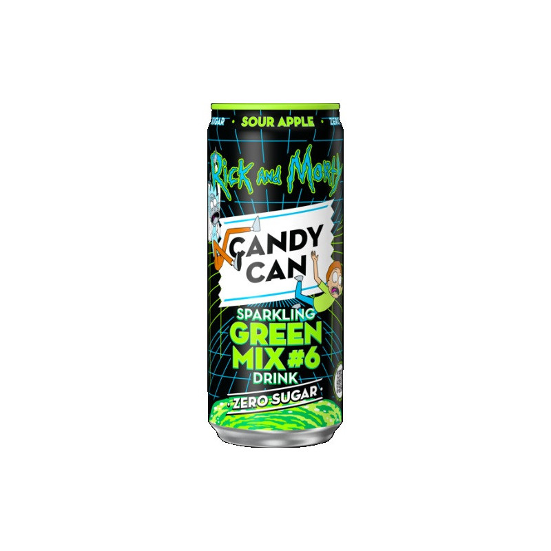 Gazuotas gaivusis gėrimas CANDY CAN Rick & Morty Green mix, 0.33 l