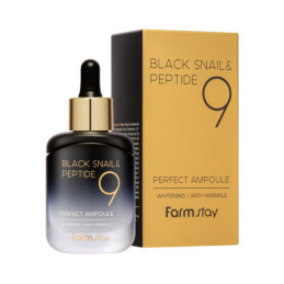 Veido serumas FARMSTAY BLACK SNAIL & PEPTIDE 9 PERFECT, 35 ml