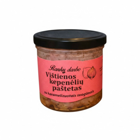 Vištienos kepenėlių paštetas su karamelizuotais svogūnais, 145 g