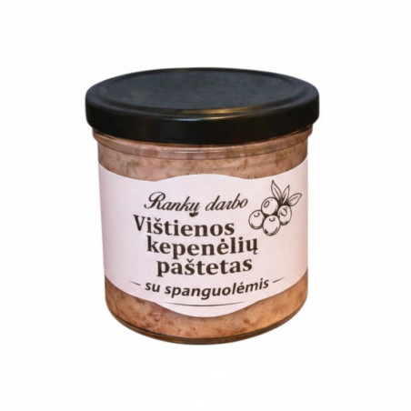 Vištienos kepenėlių paštetas su spanguolėmis, 145 g