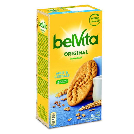 Sausainiai BELVITA penkių grūdų, pieniški, 300 g