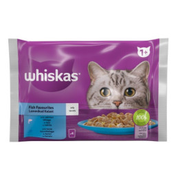 Konserv. kačių ėdalas WHISKAS lašišos sk., 4x85 g