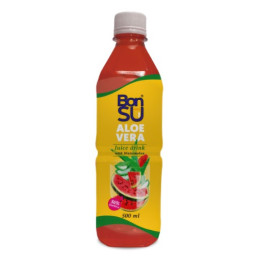 Sulčių gėrimas Aloe Vera BONSU arbūzų sk. su minkštimu, 500 ml