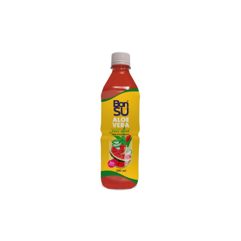Sulčių gėrimas Aloe Vera BONSU arbūzų sk. su minkštimu, 500 ml