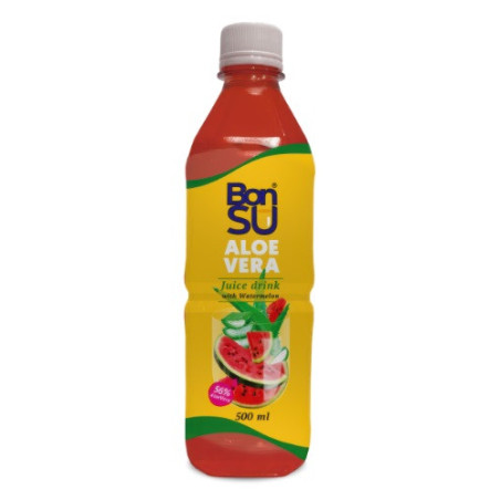 Sulčių gėrimas Aloe Vera BONSU arbūzų sk. su minkštimu, 500 ml