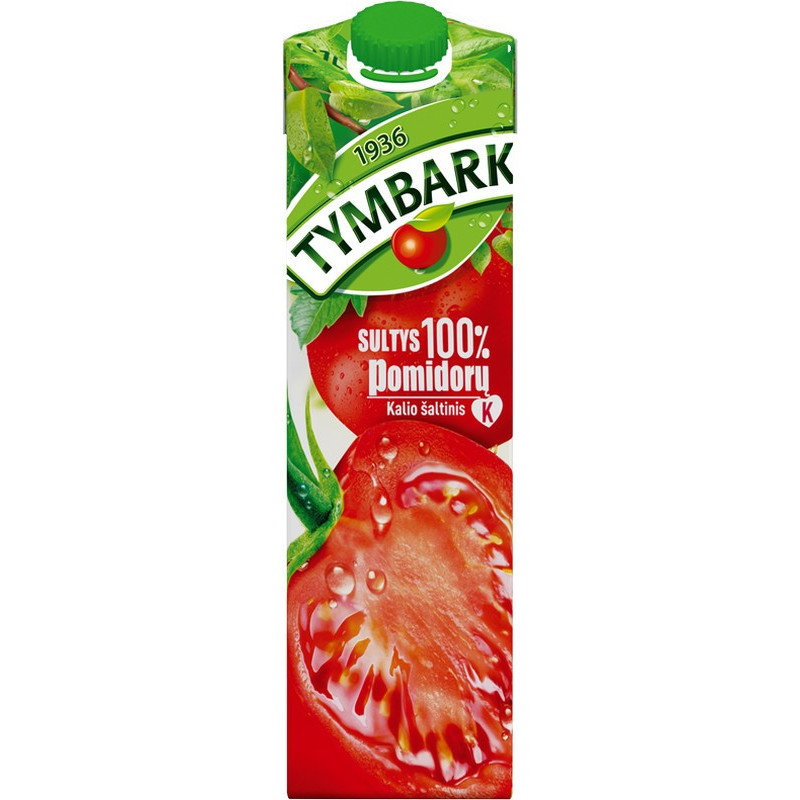 Pomidorų sultys TYMBARK, 100%, 1 l