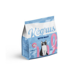 Sausas kačių ėdalas KĖGRUS su mėsa, 1 kg