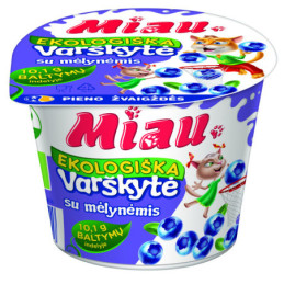 Ekologiška varškytė MIAU su mėlynėmis, 6% rieb., 100 g