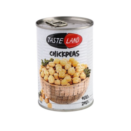Konservuoti avinžirniai TASTE LAND, 400 g/ 240 g