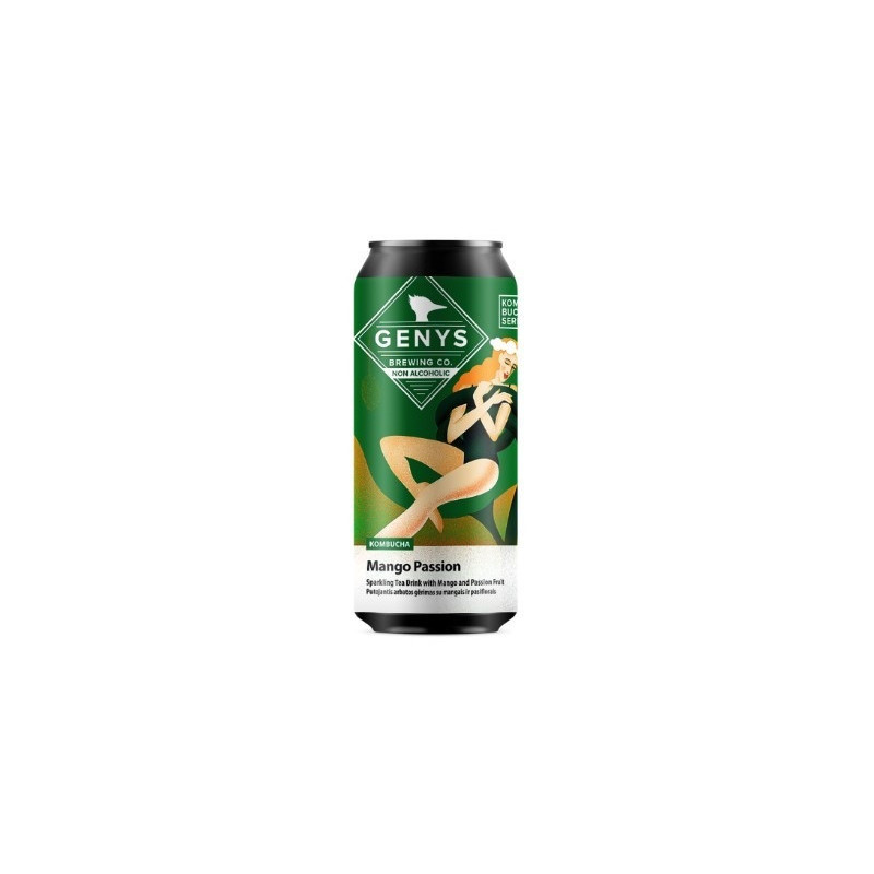Gaivusis arbatos gėrimas KOMBUCHA GENYS, Mango Passion, 440 ml