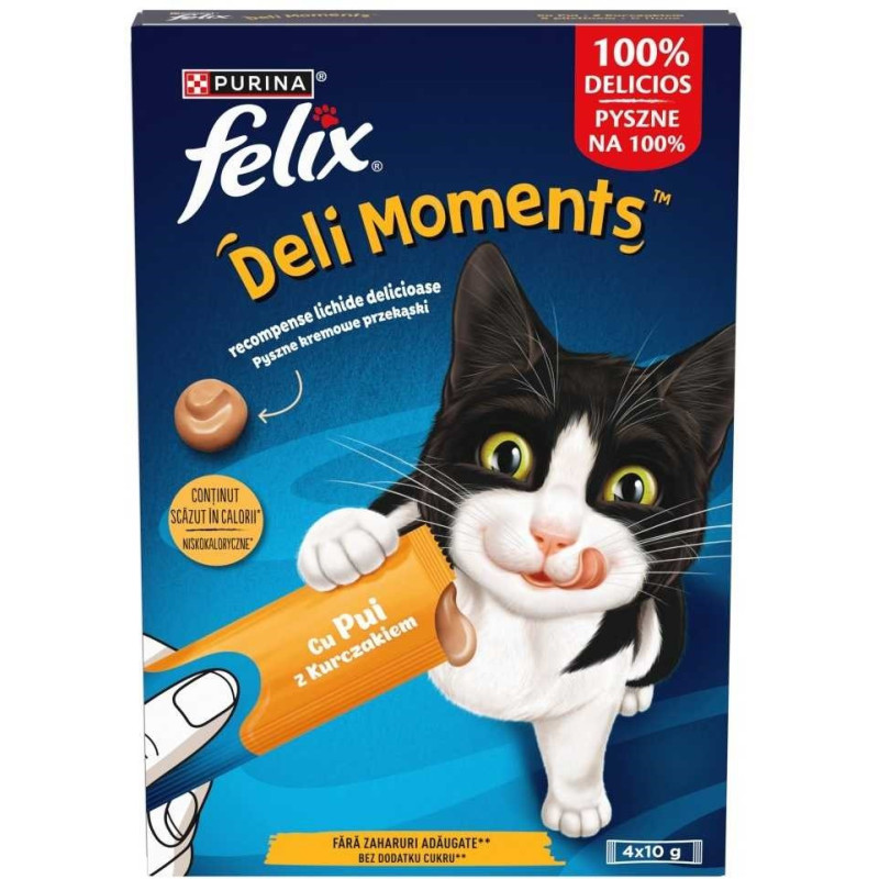 Skanėstai katėms FELIX DELI MOMENTS, višt. sk., 4 x 10 g