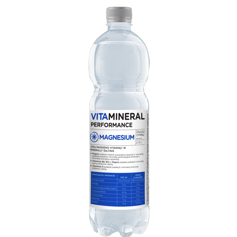 Vitaminizuotas vanduo VITAMINERAL Magnesium  0,75L PET