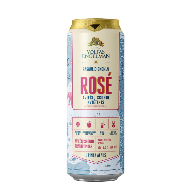 Alus Volfas Engelman Rose 5% 0,568 L