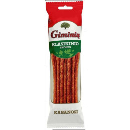 Karštai rūkytos GIMINIŲ kabanosi lazdelės, original,100 g, I rūšis