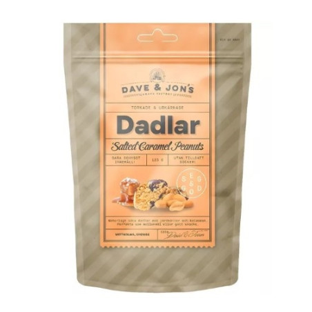 Džiov.datulės DAVE AND JON S (SALTED CARAMEL PEANUTS),125 g