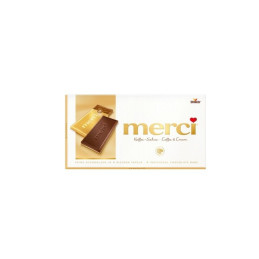 Pieninis šokoladas MERCI su kavos skonio įdaru, 100 g