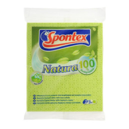 Šluostės - kempinės SPONTEX NATURA, 3 vnt