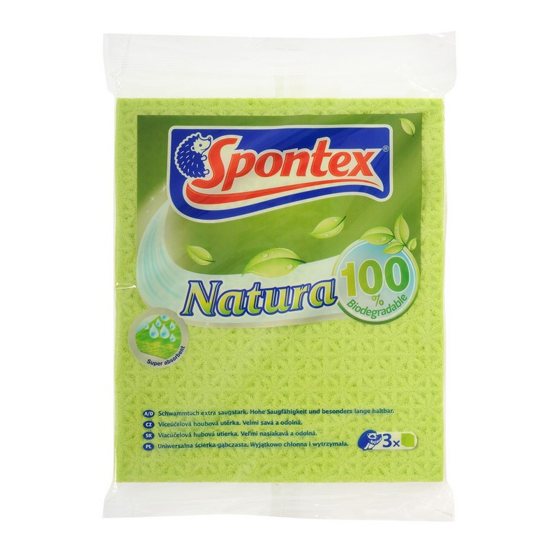 Šluostės - kempinės SPONTEX NATURA, 3 vnt