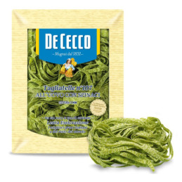 Pasta Tagliatelle Matas-107 su kiaušiniu ir špinatais DECECCO, 250 g