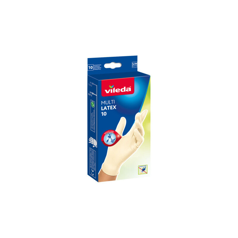 Buitinės pirštinės VILEDA Multi Latex,S/M, 10 vnt