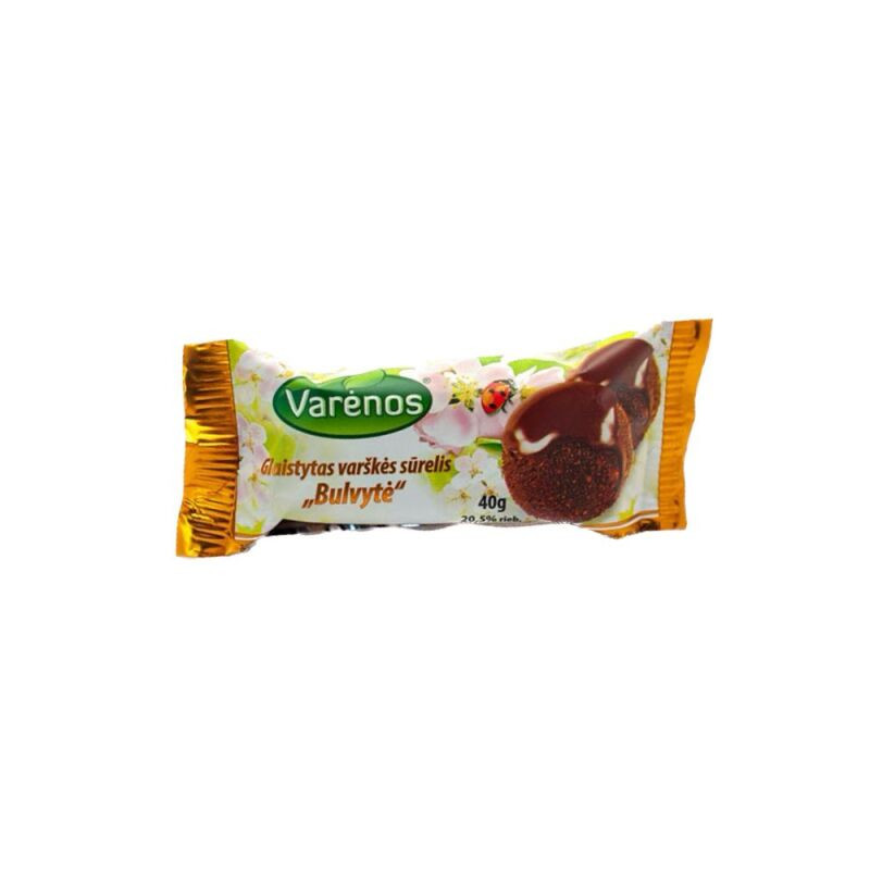 Gl. varškės sūrelis VARĖNA, BULVYTĖ, 22% rieb., 40 g