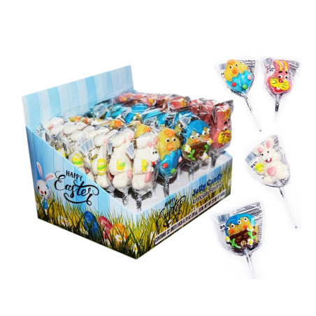Žele saldainiai ant pag. EASTER JELLY POP20g