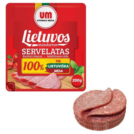 Karštai rūkytas servelatas LIETUVIŠKAS STANDARTAS, 200 g