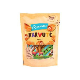 Karameliniai saldainiai SKRIVERU KARVUTĖ, įvairių skonių, 250 g