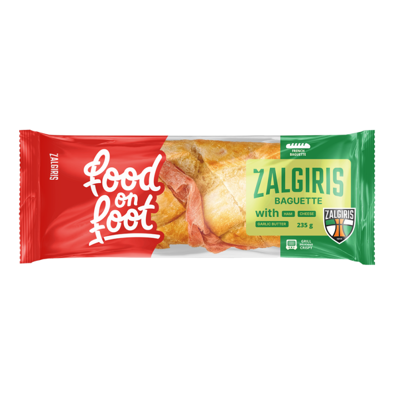 Prancūziškas batonas ŽALGIRIS su kump/sūriu/česn,sviestu, 235 g