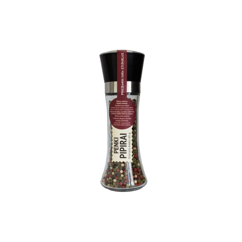 Pipirų mišinys PENKI PIPIRAI, malūnėlis, 65 g